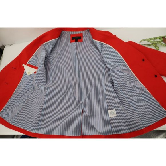 J.CREW blazer Women Size 4 Rhodes Linen Fiery Sunset Gold Buttons jacket - Picture 8 of 15